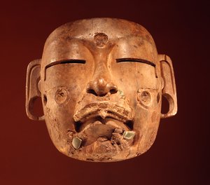 マスク、オルメカ文化（木材）